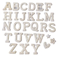Patch de lettres en strass et perles AB, applique de lettres en cristal et diamant, autocollant non-tissé pour vêtements, nom personnalisé DIY