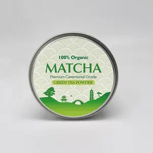 Pó de chá verde cerimonial, de hortelã matcha estilo japonês 30g/tin melhor venda de matcha