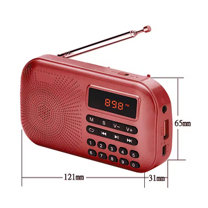 Radio AM/FM Compacta Retro de 2 Bandas con Altavoz, USB/Tarjeta TF, Multifunción, Batería Recargable Integrada Reemplazable - Product Image 3