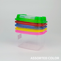 Petit bac en plastique carré Shengpeng pour aquarium de poissons combattants avec couvercle