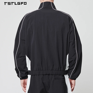 Ensemble de shorts en nylon imperméable personnalisé OEM avec broderie de logo pour hommes, coupe régulière, poignets élastiqués, streetwear, tenue de sport - Product Image 3
