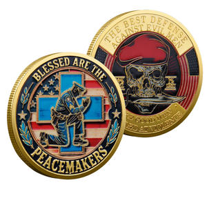 Stock Peacemakers Metall-Gedenkmünze Handwerksmünze Personalisiertes Sammlerstück Dekoration Ornament - Product Image 1