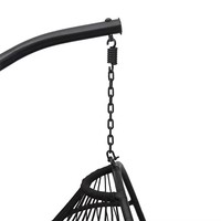 Fauteuil suspendu pliable en corde de coton pour extérieur, gain de place, chaise suspendue pour intérieur, balcon, hamac avec support