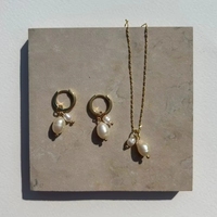 Collar con Colgante de Perla Minimalista, Sin Níquel, Hipoalergénico, Juego de Perlas de Agua Dulce, Joyería de Estilo Delicado para Uso Diario