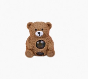 Jincan Unisex Sensory TPR <b>Bear</b> Ball Toy with Gel Beads <b>Cute</b> Mesh Stress Relief Squeeze Toy for Kids Aged 5 to 7 Years - Product Image 6