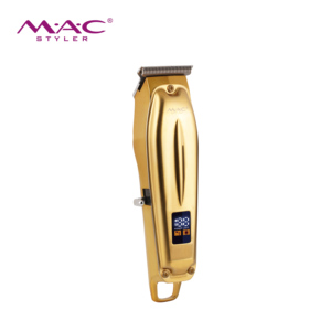 Cortadora de Cabello Inalámbrica Profesional MAC, Cuchilla Dorada sin Superposición, Pantalla LCD, Recargable, para Barbería y Uso Doméstico - Product Image 1