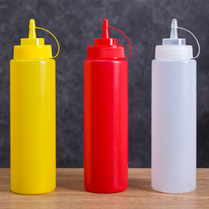 Distributeur en gros <span class=keywords><strong>Ketchup</strong></span> <span class=keywords><strong>Sauce</strong></span> <span class=keywords><strong>Moutarde</strong></span> 8 oz 12 oz Clair En Plastique Condiment Squeeze Bouteille en Vrac - Product Image 2