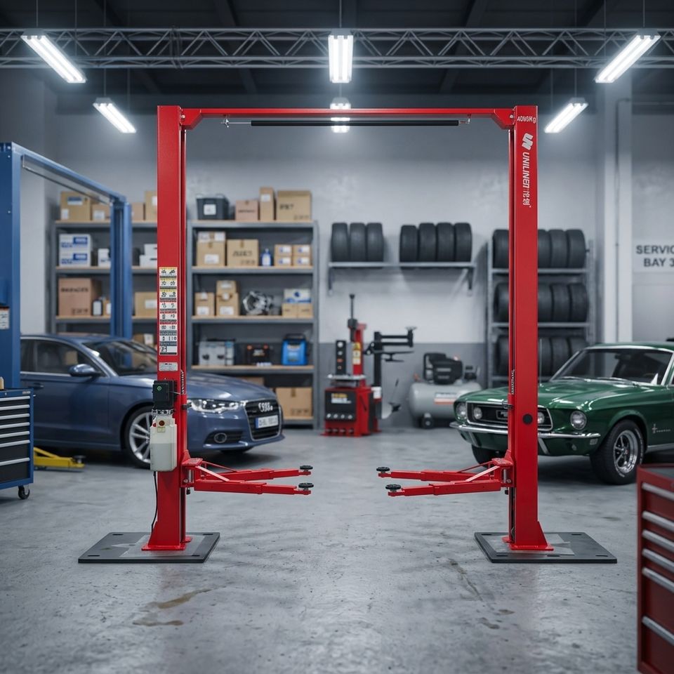 Uniliner UL-PQ4.0A Electric Two Post Hydraulic Car Lift 4 Ton Capacity ...