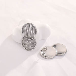 Trendy Double Disc Stainless Steel <b>Stud</b> <b>Earrings</b> - Product Image 4