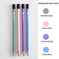 Crayons pastel HB, noyau épais de 3.0mm, avec gomme et stylo à gomme, pour enfants, fournitures d'écriture et scolaires, 24 pièces