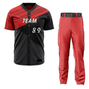 Vêtements de sport pour adultes en polyester respirant avec impression de logo nom de l'équipe personnalisés vente en ligne de pantalons de baseball à manches courtes - Product Image 1