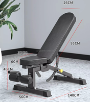 Banc de musculation pliable et réglable en métal de haute qualité, capacité maximale de 300 kg, banc multifonctionnel pour haltères, équipement de musculation