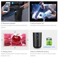Proyector Inteligente 3D Touyinger K3, Android 7.1, 2G+16G, Compatible con 1080P 4k Dlp, Mini Proyector Digital Portátil Pequeño