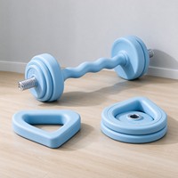 Kit complet de Pilates lesté, bloc de yoga portable, barre recouverte de silicone, anneaux de résistance, anneau triangulaire, mini haltères, poids de cheville