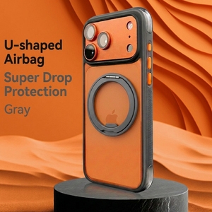 เคสโทรศัพท์ iPhone 18 Pro Max 17 16 รุ่นพรีเมียม ป้องกันแรงกระแทก แข็งแรง โปร่งใส ด้านหลังทำจาก PC รูปทรงตัวยู ป้องกันการตก พร้อมขาตั้งแม่เหล็กหมุนได้ 360 องศา - Product Image 2