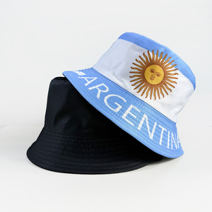Sombrero de Pescador con Bandera de <span class=keywords><strong>Argentina</strong></span> Estampada, de Doble Cara, para Exteriores, Protección Solar, 100% Poliéster, para Todas las Estaciones, para Hombre - Product Image 4