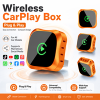 Adaptateur CarPlay sans fil à connexion automatique, mini boîtier AI Plug-and-play compatible avec tous les modèles de voitures, services OEM/ODM disponibles, adaptateur USB-A vers Type-C gratuit
