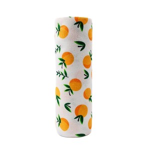 Polyester Nylon <b>Fruit</b> Print Tear Away Dishcloth Rectangle Lint Free <b>Roll</b> Kitchen Cleaning Cloth Changshu Origin - Product Image 2