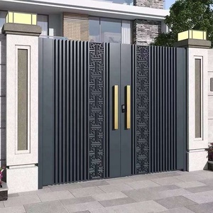 <span class=keywords><strong>Portail</strong></span> <span class=keywords><strong>coulissant</strong></span> électrique intelligent en aluminium avec cadre en <span class=keywords><strong>fer</strong></span>, modèle 3D, clôture principale extérieure pour jardins résidentiels de luxe - Product Image 4