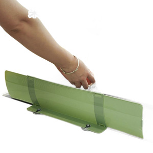 Protection anti-éclaboussures réglable pour évier, barrière d'eau en PP vert, installation par ventouses, usage en cuisine - Product Image 5