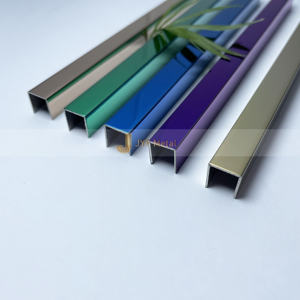 EX724 High Quality Stainless Steel Tile Trim U Shape Decorative <b>Metal</b> Flooring Transition <b>Strip</b> for Ceramic <b>Edge</b> - Product Image 3