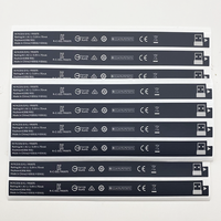 Étiquette en papier d'aluminium PET noir mat, adhésif résistant à la chaleur, impression personnalisée, autocollant pour appareil électrique, feuille d'étiquette CE