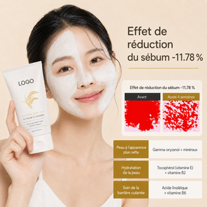Limpiador Facial de Arcilla de Arroz, Suave e Hidratante, Limpia los Poros y la Suciedad, Equilibra la Grasa Facial, Limpiador Facial de Arcilla de Arroz Suave y No Irritante - Product Image 6