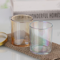 Bocaux à bougies en verre noir mat et blanc mat de 10oz avec couvercle en métal Boîte d'emballage personnalisée pour bougeoirs de Noël