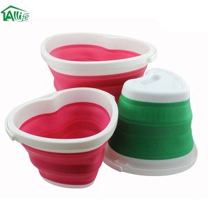 Cubo plegable, tapa plegable de 10l, Cubo de playa de silicona, cubo plegable - Product Image 5