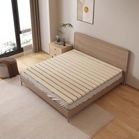 Cadre de lit pliant en bois massif naturel, plateforme japonaise à lattes en pin, écologique, durable, matelas tatami, couchage au sol facile