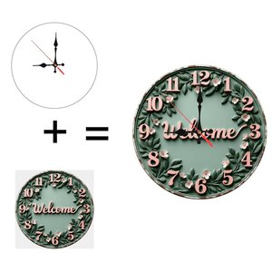 Horloge murale ronde en bois 25 cm, silencieuse, à quartz, pour bureau et décoration d'étude - Product Image 6