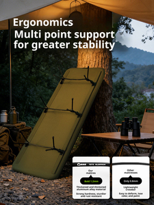 Modern Portable Reclining <b>Foldable</b> Inflatable <b>Mattress</b> Camping Bed Aluminum Frame Oxford Material for Outdoor Use Park Oxford Ma - Product Image 4