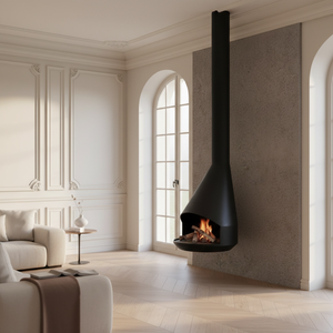 Chimenea <span class=keywords><strong>de</strong></span> <span class=keywords><strong>Leña</strong></span> Suspendida <span class=keywords><strong>de</strong></span> Alta Gama, Personalizada, para Interiores, con Diseño Contemporáneo, para Calefacción, Ideal para Sala <span class=keywords><strong>de</strong></span> Estar - Product Image 2