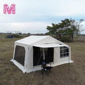 Tente gonflable familiale de 12 m² à deux chambres pour le camping en plein air, les rassemblements et le glamping, adaptée à toutes les saisons - Product Image 1