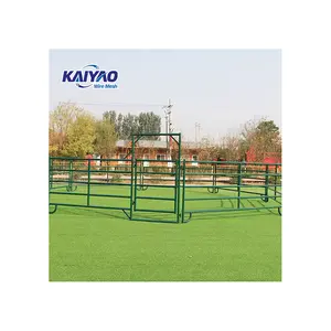 Hochleistungs-Metall-Sicherheitszaun für runde Rinderfarmen PVC-beschichteter ovaler Pferd- und Kuhpult schwarzer Bauernhofzaun