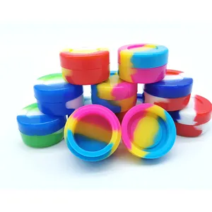 Silicone Wax Travel Container Eco-friendly Mini 2ml 3ml 5ml 7ml Travel Silicone Wax Jar Container
