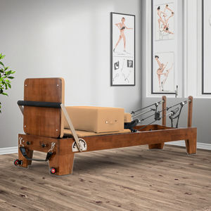 Reformer Pilates in Legno di Quercia Durevole <span class=keywords><strong>DEREN</strong></span> H88, Attrezzatura Ecologica per Palestre e Studi di YOGA e Pilates Commerciali - Product Image 2