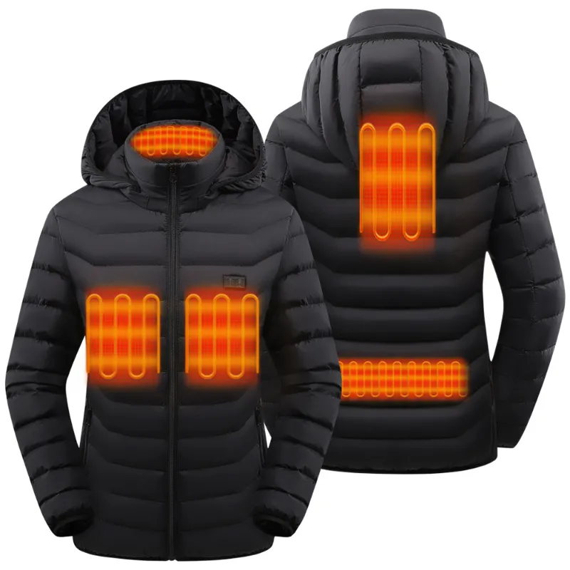Waterproof And Windproof Men's Heated Jacket For Winter Outdoor Cotton Warm Jacket