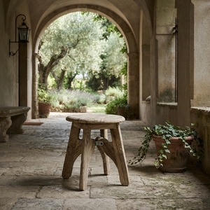 Taburete redondo Abelle, diámetro 40 cm, combina un diseño elegante con una construcción robusta, perfecto para un asiento elegante. - Product Image 2