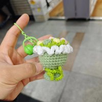 Porte-clés mignons en forme de bouquet de roses au crochet, fleurs tricotées à la main, pour clés de voiture, sac à main, téléphone, portefeuille, breloque de sac, fleur au crochet