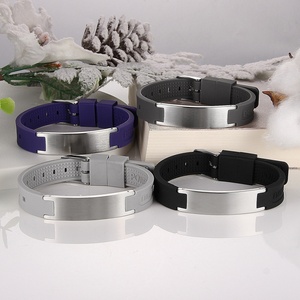 4 in 1 Bio Elements Energy Magnetic <b>Bracelet</b> Stainless Steel Silicone Germanium for Men Daily Health Care Adjustable Anti Static - Product Image 3