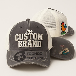 Gorras Trucker Personalizadas de Alta Calidad, Unisex, de 6 Paneles, de Poliéster, para Playa y Deportes, Ajustables con Broche a Presión, para Bordado - Product Image 1