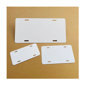 Vendite calde Gloss White Dye sublimazione targa in alluminio in metallo 12 ''<span class=keywords><strong>X</strong></span> 6'' etichette in metallo per Auto in bianco per accessori Auto - Product Image 5