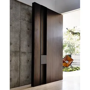 Seeyesdoor Customized Front Home Decor Security Modern Villa House Solid Wood Pivot Doors Exterior Wooden Door Main Entrance