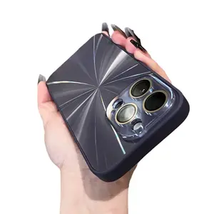 The new dazzling Aurora Laser CD print for iphone 15promax phone case for iPhone14 comes with a lens film