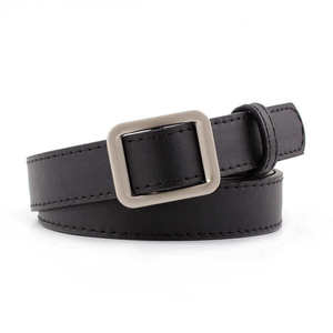 <span class=keywords><strong>Ceinture</strong></span> en cuir PU pour <span class=keywords><strong>femme</strong></span> <span class=keywords><strong>sans</strong></span> trous, <span class=keywords><strong>boucle</strong></span> carrée, style mode, pour pantalon, <span class=keywords><strong>ceinture</strong></span> coréenne pour étudiante - Product Image 5