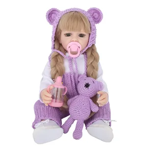 55CM Princess Lifelike Soft Touch Silicone Vinyl Full Body Reborn Toddler Girl Doll for Children