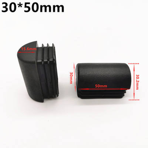 Black Domed Square Tube Plug <b>Plastic</b> Arched Pipe End Cap Anti Rust Floor Protector for Rack & Fitness Frame, Made in China - Product Image 5