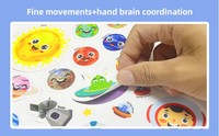 Livre d'autocollants de gelée de scène de dinosaure et d'océan Animal de haute qualité Offre Spéciale des jouets éducatifs réutilisables pour les enfants en carton