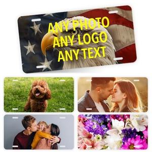 Placa de Matrícula de Aluminio Personalizada con Foto Americana, Placa Delantera de Coche con Logotipo Personalizado y Novedoso - Product Image 1